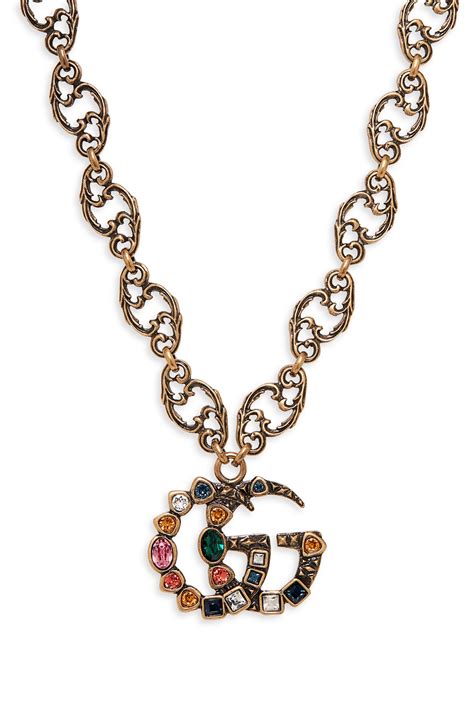 gucci gang necklace|gucci necklace women.